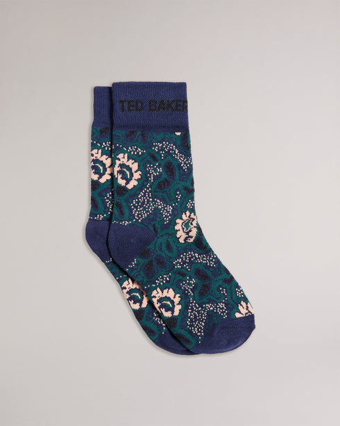 <P>Graphic Floral Sock &Amp; Teddy Gift Set</P>